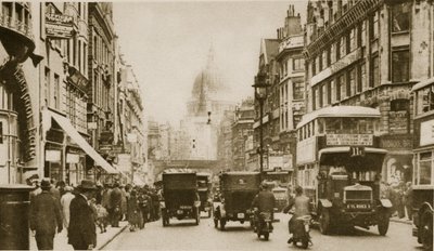 Fleet Street in 1926 by English Photographer